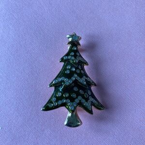 Festive Christmas Tree Brooch